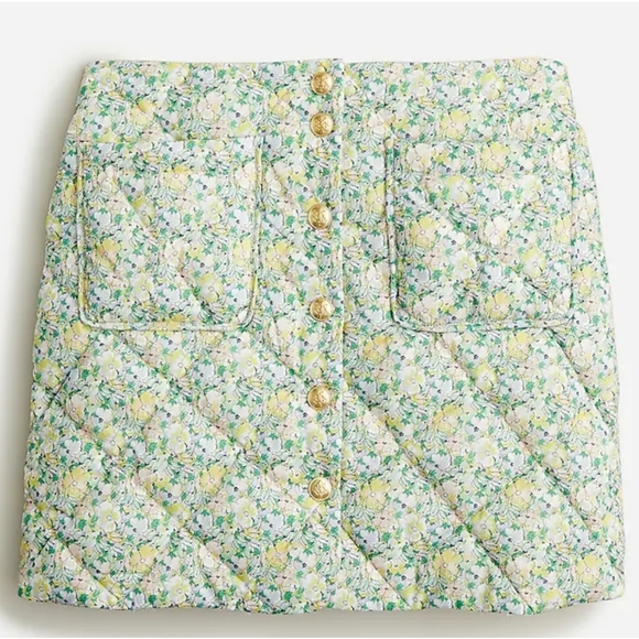 33. J.Crew Limited-edition quilted button-front mini skirt in Liberty® fabric - Picture 6 of 12